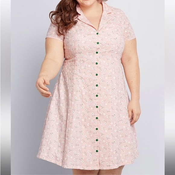 Modcloth Dresses & Skirts - Modcloth Pink Floral Midi Dress